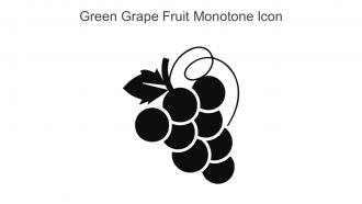 Green Grape Fruit Monotone Icon In Powerpoint Pptx Png And Editable Eps Format