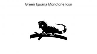 Green Iguana Monotone Icon In Powerpoint Pptx Png And Editable Eps Format
