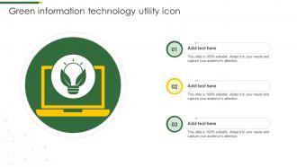 Green Information Technology Utility Icon