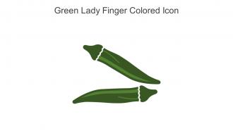 Green Lady Finger Colored Icon In Powerpoint Pptx Png And Editable Eps Format