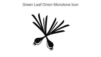 Green Leaf Onion Monotone Icon In Powerpoint Pptx Png And Editable Eps Format