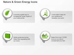 Green leaf power source eco friendly system ppt icons graphics