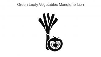 Green Leafy Vegetables Monotone Icon In Powerpoint Pptx Png And Editable Eps Format