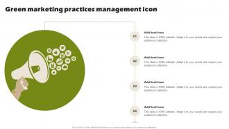 Green Marketing Practices Management Icon