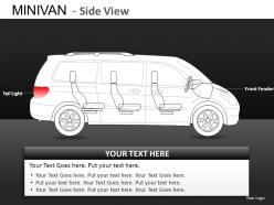 Green minivan side view powerpoint presentation slides db