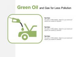 Green oil and gas for less pollution