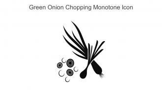 Green Onion Chopping Monotone Icon In Powerpoint Pptx Png And Editable Eps Format