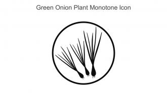 Green Onion Plant Monotone Icon In Powerpoint Pptx Png And Editable Eps Format
