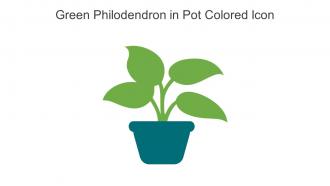 Green Philodendron In Pot Colored Icon In Powerpoint Pptx Png And Editable Eps Format