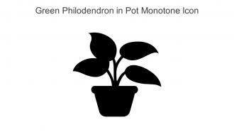 Green Philodendron In Pot Monotone Icon In Powerpoint Pptx Png And Editable Eps Format
