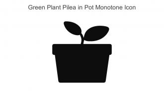 Green Plant Pilea In Pot Monotone Icon In Powerpoint Pptx Png And Editable Eps Format