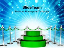 Green podium for winner competition powerpoint templates ppt themes and graphics