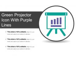 Green projector icon with purple lines