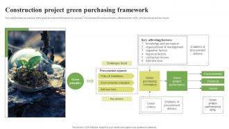 Green Purchasing Construction Project Green Purchasing Framework Strategy SS