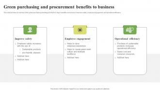 Green Purchasing Green Purchasing And Procurement Benefits To Business Strategy SS