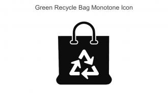 Green Recycle Bag Monotone Icon In Powerpoint Pptx Png And Editable Eps Format