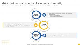 Green Restaurant Concept For Increased Sustainability