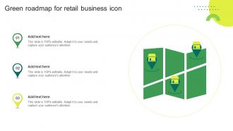 Green Roadmap For Retail Business Icon