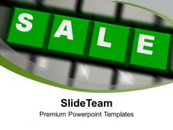 Green sale word on keyboard powerpoint templates ppt themes and graphics 0213