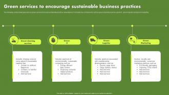 Green Services To Encourage Sustainable Business Practices