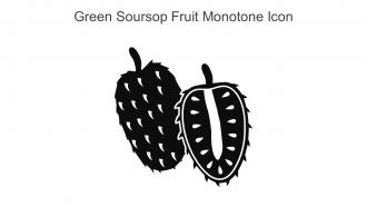 Green Soursop Fruit Monotone Icon In Powerpoint Pptx Png And Editable Eps Format