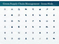 Green supply chain management icons slide ppt powerpoint presentation icon design inspiration