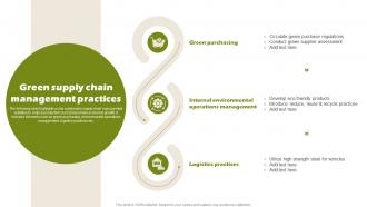Green Supply Chain Management Practices