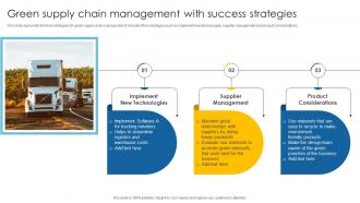 Green Supply Chain Management With Success Strategies