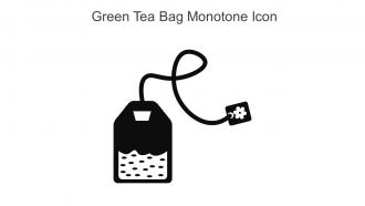 Green Tea Bag Monotone Icon In Powerpoint Pptx Png And Editable Eps Format