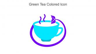 Green Tea Colored Icon In Powerpoint Pptx Png And Editable Eps Format