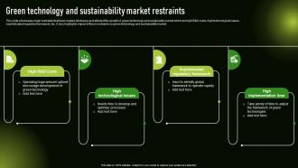 Green Technology And Sustainability Market Restraints Sustainable Development With Green Technology