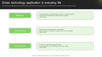 Green Technology Application In Everyday Life