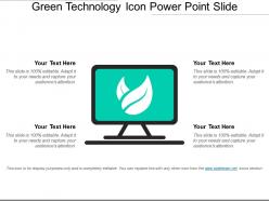 Green technology icon power point slide