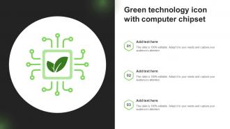 Green Technology Icon With Computer Chipset