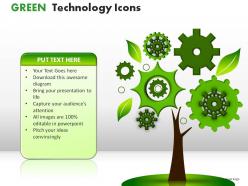 Green technology icons powerpoint presentation slides