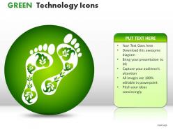 Green technology icons powerpoint presentation slides
