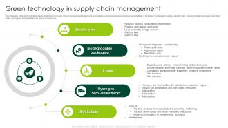 Green Technology In Supply Chain Management