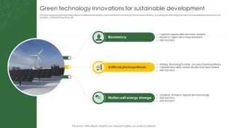 Green Technology Innovations For Sustainable Development