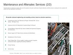Green technology maintenance and aftersales services experienced engineers ppts decks