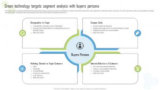 Green Technology Targets Segment Analysis With Buyers Persona Ppt Microsoft