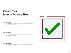 Green Tick Businessman Marking Customer Evaluating Square Representing Circle