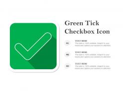 Green tick checkbox icon