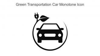 Green Transportation Car Monotone Icon In Powerpoint Pptx Png And Editable Eps Format
