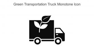Green Transportation Truck Monotone Icon In Powerpoint Pptx Png And Editable Eps Format