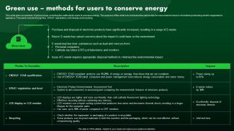 Green Use Methods For Users To Conserve Energy Green IT