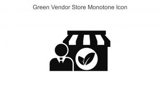 Green Vendor Store Monotone Icon In Powerpoint Pptx Png And Editable Eps Format