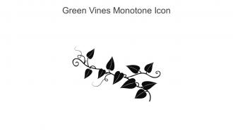 Green Vines Monotone Icon In Powerpoint Pptx Png And Editable Eps Format