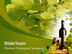 Green vineyards fresh fruits powerpoint templates ppt themes and graphics 0513