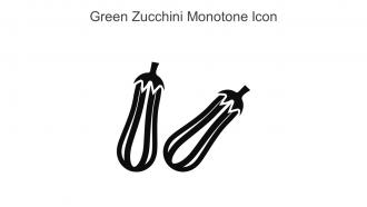 Green Zucchini Monotone Icon In Powerpoint Pptx Png And Editable Eps Format