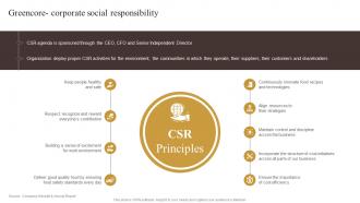 Greencore Corporate Social Responsibility Industry Report Of Commercially Prepared Food Part 2